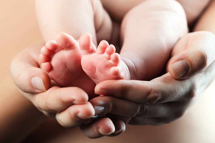 Baby with mother