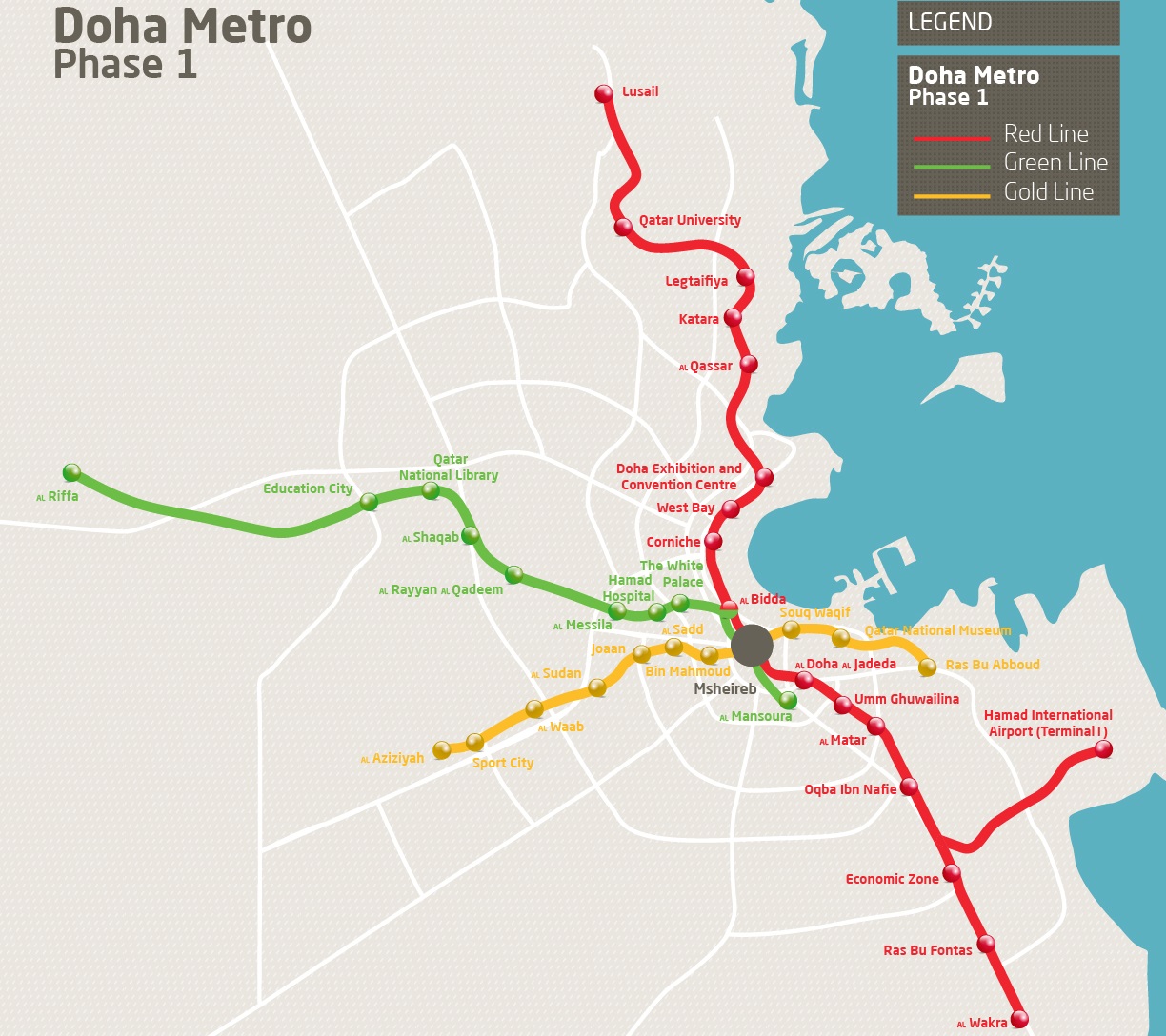 Qatar Metro Map 2030