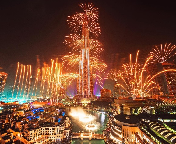 Dubai Burj Khalifa Fireworks