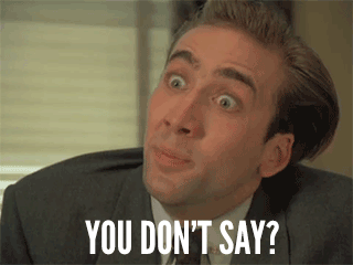 You don't say reaction